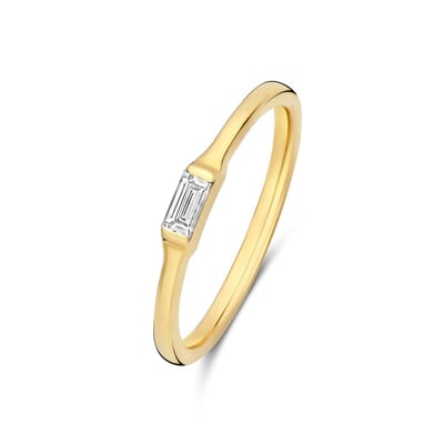 Isabel Bernard De la Paix Lucia 14 karat gold ring with diamond 0.08 carat IBD330045-50