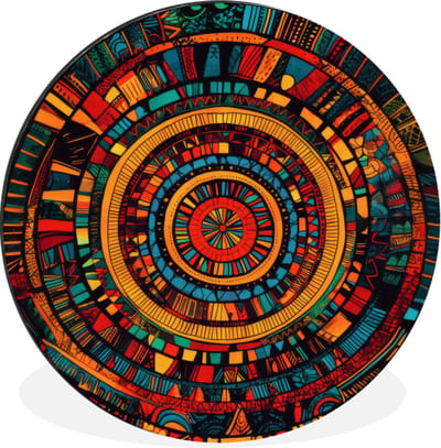 WallCircle - Wandcirkel - Muurcirkel - Mandala - Cirkels - Patronen - Aluminium - Dibond - 30x30 cm - Binnen en Buiten