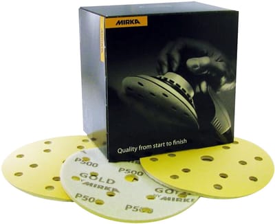 MIRKA Gold Soft Schuim Schuurschijven 150mm met 15 gaten - P800