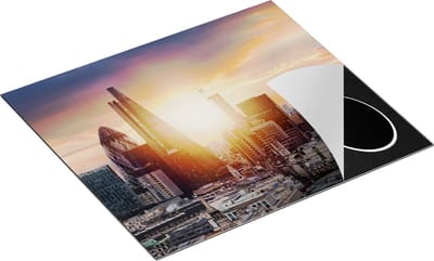 Chefcare Inductie Beschermer Londen Stad bij Zonsopgang - 60x50 cm - Afdekplaat Inductie - Kookplaat Beschermer - Inductie Mat