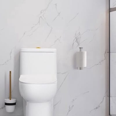 Chromen toiletrolhouder, wandmontage, zelfklevende toiletpapierhouder voor badkamer en keuken, wc rolhouder , zonder boren, wc rol houder
