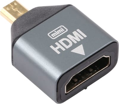 4K Micro HDMI male naar HDMI Female - Compacte gold plated adapter connector - grijs