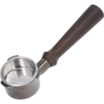 Koffie Portafilter 51mm Ergonomisch Zwart Palissander Handvat Bodemloze Zinklegering Portafilter voor black