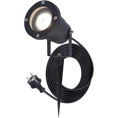 HOFTRONIC Sydney LED prikspot - GU10 4 Watt 345 Lumen - Dimbaar - Kantelbaar - 4000K neutraal wit - IP64 Waterdicht - 1.5m kabel met EU-stekker -