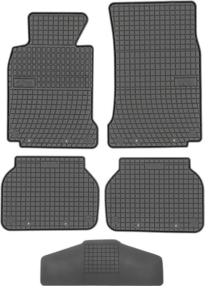 Frogum Serie - BMW 5 E39 Automatten - Zwarte Gummi - Perfecte Pasvorm - Inclusief Bevestiging