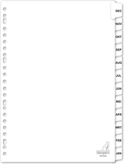 10 X Tabbladen Kangaro 23-gaats PK412JM 12-delig maand karton