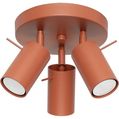Sollux Lighting Plafondlamp Ring - GU10 - rode oker - staal - 18.5x19.5x19.5cm