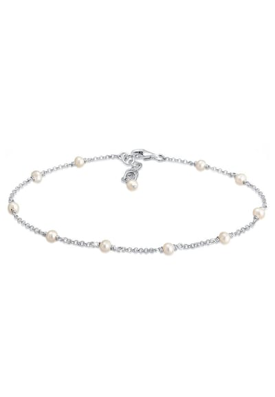 Elli - Enkelbanden - Dames Enkelbandje Elegant met Zoetwaterparels in 925 Sterling Zilver - Dames