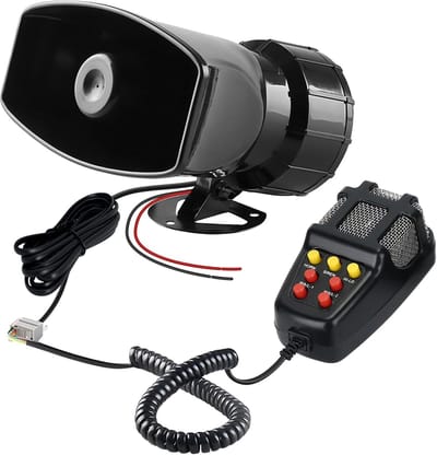 Universele 12V Autosirene/Luchthoorn 100W met 7 Verschillende Geluiden voor Auto, Vrachtwagen en Boot