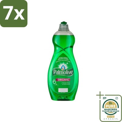 7 x Palmolive - Original - Afwasmiddel - Zachte Amandel - 750 ml - Grootverpakking - Afwasmiddel - Amandelextract - Vaatwas - Vetoplossend - Handen Verzorging
