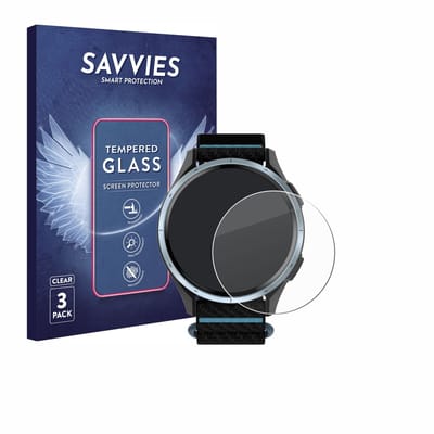 Savvies - Glas Screenprotector voor Garmin Approach J1 - Gehard Beschermglas 9H 3 Stuks