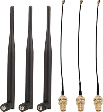 Lora Antenne - Wifi Antenne Netwerk - Signaal Versterken - 90 Grad Klapbaar - 6 dBi 20 cm - Zwart
