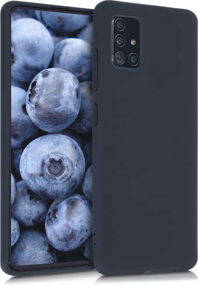 kwmobile telefoonhoesje geschikt voor Samsung Galaxy A51 - Hoesje voor smartphone - Back cover in bosbesblauw
