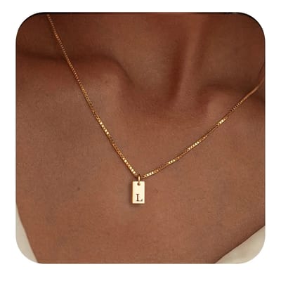 Ketting met initiaal - Stainless Steel - Letter L - Minimalistisch sieraad - Waterproof - Fijne damesketting -