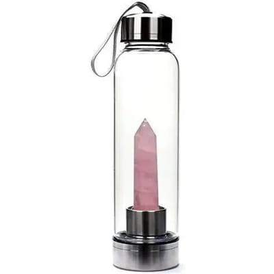 Natuurlijke Zeshoekige Prisma Glazen Waterbeker Kristallen Energiebeker Toverstaf Spa Theekop 601-700ml gray