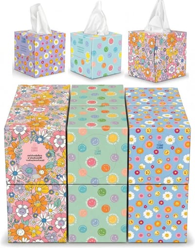 Zakdoeken Kubusdozen - Tissues Boxen - Dagelijks Gebruik - 3-Laags Ultrazacht - 576 Vellen - Multicolor