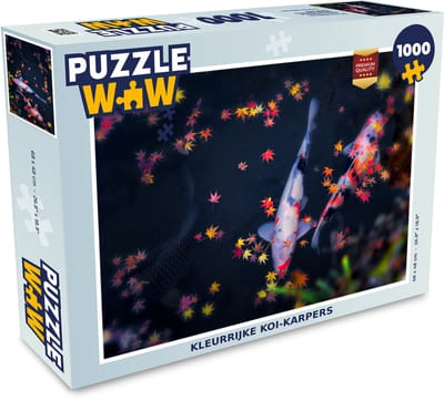Puzzel Koi - Vis - Regenboog - Bladeren - Legpuzzel - Puzzel 1000 stukjes volwassenen