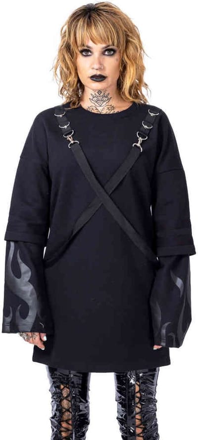 Heartless - Flamethrower Longsleeve top - S - Zwart