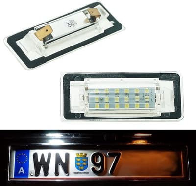 Kentekenplaat Verlichting - LED Lampen - Auto Verlichting - E-keurmerk Registratievrij - 11 cm Lengte - Xenon Wit