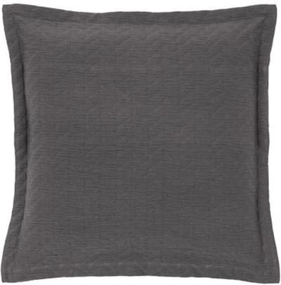 Sierkussenhoes Rose 50x50cm grijs met jacquard patroon en boord 100% katoen