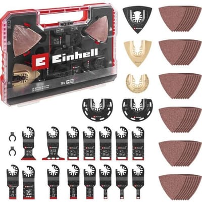 Einhell 708170 XXL -CASE Multitool toebehorenset Aluminiumoxide, Chroom-vanadium staal, BiM, HCS, HM 40 mm 1 set(s)
