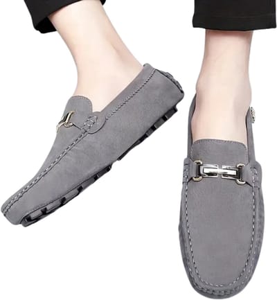 Bovista Loafers Heren - Met Hak - Herenschoenen - Instappers - Grijs - Maat 40