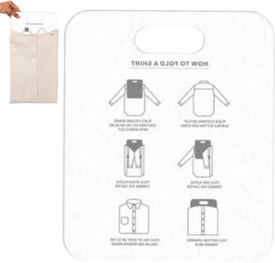 Vouwplank Kleding - Kledingmap Overhemden - Kleding Snel Vouwen - Glad Oppervlak - 30 cm - Wit