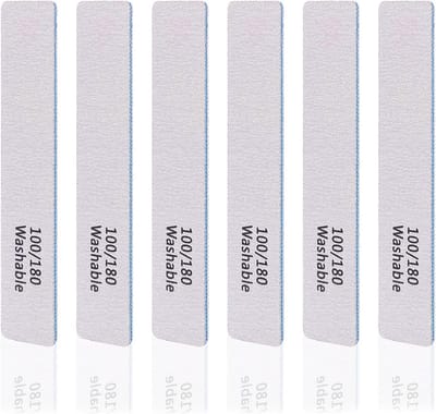 Set van 6 Professionele Dubbelzijdige Nagelvijlen 100/180 Grit