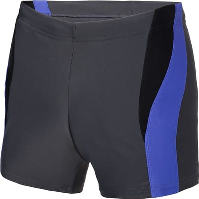 Ladeheid LA-LA40-255-SO Heren Zwembroek - Zwemshorts - sneldrogend - Koordsluiting - Polyester & Elastaan - Grafiet/Zwart/Blauw - M