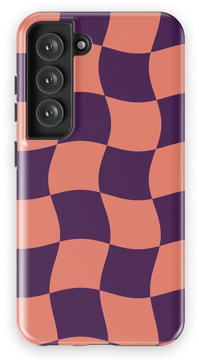 Checkered Warp Hoesje Samsung Galaxy S23 | Geschikt Voor Mag | Uniek Design Hoesje | Beschermhoes Samsung Galaxy S23 Check Flame