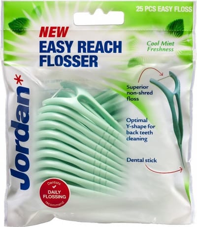 6x Jordan Easy Reach Flosser 25 stuks - Voordeelverpakking