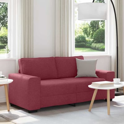 vidaXL - 2-zitsbank - wijnrood - 180x77x82 - cm - stof
