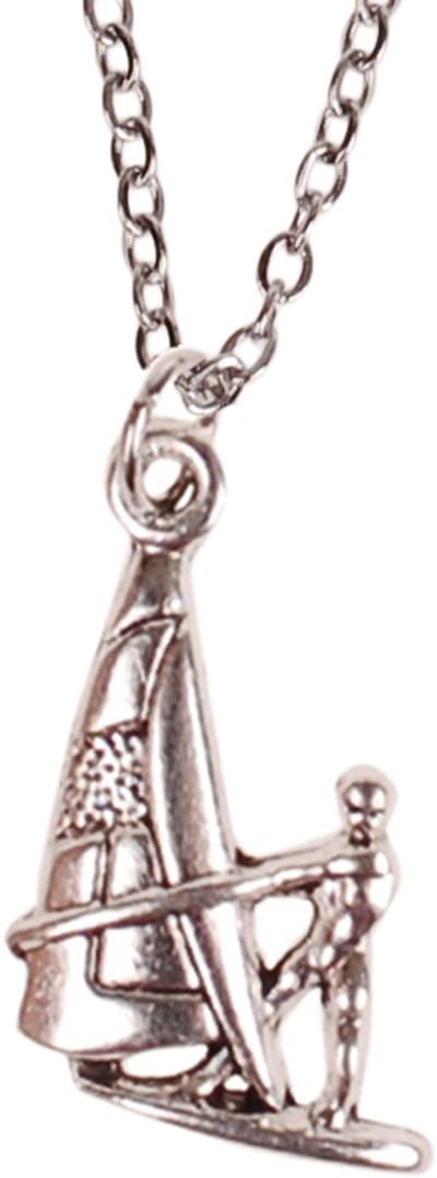 Kinderketting Zilverkleurig 45cm - Hangertje Zeilboot zilverkleurig