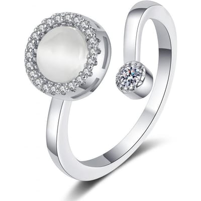 Klassiekers Romeins Cijfer Zwarte Schelp Open Ringen Voor Vrouwen 18k Verguld Titanium Staartring Niet Verblekende Sieraden Cadeau resizable gray