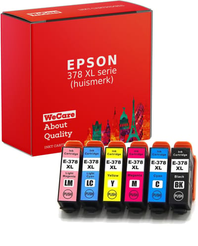 6-pack | Geschikt voor Epson 378XL inktcartridges - XP 8500 - 8505 - 8600 - 8605 - 8700