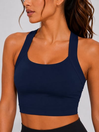 SparkNine Adapt verstelbare sport bh - zonder pads - S - blauw - super zacht & comfortabel - criss-cross bandjes - ademend