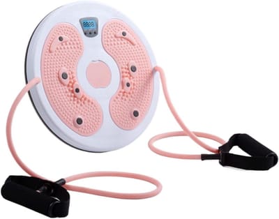 Twist Board - Taille Schijf - Core Training - Met Calorieënteller - 28 cm - Roze Wit