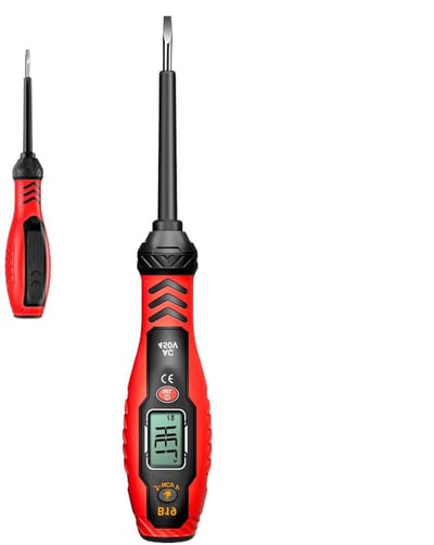 Spanning Tester Pen - Elektrische Tester - Circuit Diagnostiek - LCD Display - 30-1000V - Rood