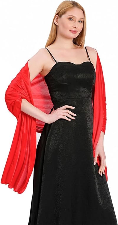 Elegante Satijnen Sjaal 200 x 70 cm voor Avondfeesten, Bruiloften en Gala's - Stijlvolle Accessoire voor Elke Gelegenheid