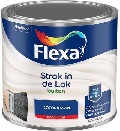Flexa - Strak In De Lak Buitenlak Hoogglans - 100% Krokus - Mengverf - 500 Ml