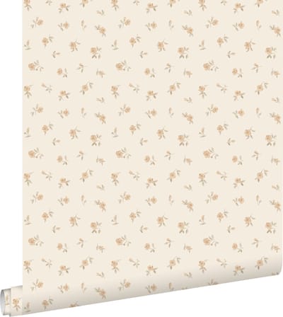 ESTAhome behang vintage bloemetjes zand beige - 53 cm x 10.05 m - 139833