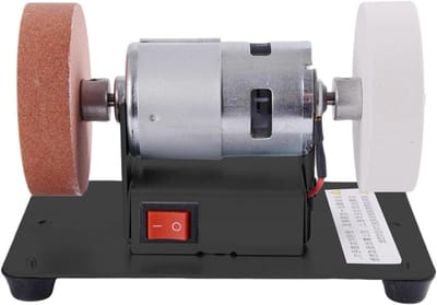 Tafelslijpmachine Mini - Kleine Slijper - Metaal Bewerken - Stille Werking 50dB - 70 mm Schijf - Grijs