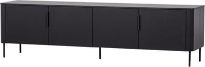 WOOOD Gunnar Tv Meubel - Grenenhout - Matzwart - 56x200x44