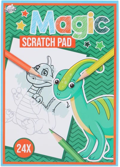 Tover Krasblok Thema Dinosaurus - Krasblok Kinderen - Toverkrasblok - Toverblok - Magisch Krasblok - Krasblok Jongens