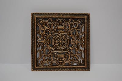 Gietijzeren Ventilatievierkant 23x23 cm voor Kachel, Houtkachel en Open Haard - Sierrooster