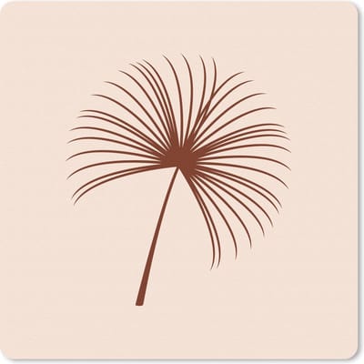 Muismat 20x20 cm - Mousepad Zomer - Plant - Pastel - Muismatten