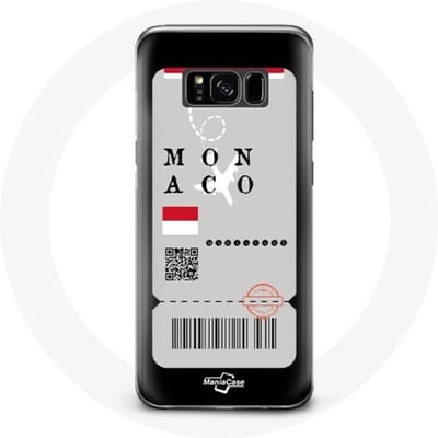 Coque - Samsung - Galaxy S8 - Souple - Billet d'avion Monaco - Protection