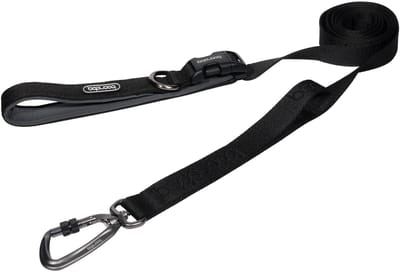 Boondog Hondenriem 2.0m - Verstelbaar - Extra Sterke Nylon Riem - Meer Controle - Comfortabele Grip - Karabijnhaak - Black - Maat S