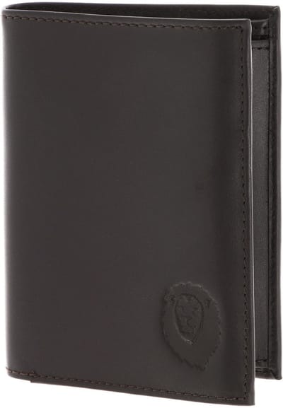 oxmox Leren portemonnee Leather RFID Protect Kombibörse Freedom Lion Embossed Brown donkerbruin