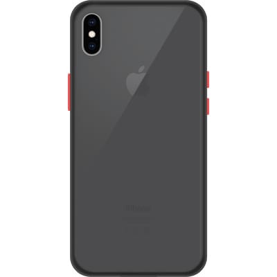iPhone XS Max Back Cover - Zwart/Transparant